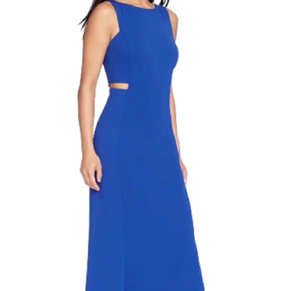 Lauren by Ralph Lauren Blue Cutout Long Dress- Tall Dress